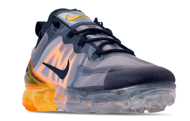 Кроссовки Nike VaporMax 2019 Midnight Navy Laser Orange (синий) — 午夜蓝/橙 — фото 3