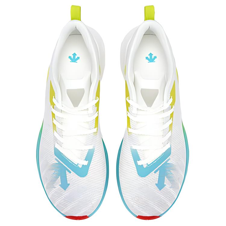 DESCENTE DELTA Comfortable And Breathable Cushioning Slip Resistant Low top Running Shoes Men’s White Blue