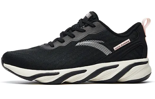 Anta 2020 Running Collection Rebound Cushioning Lightweight Breathable Low top Running Shoes Women's Black White
