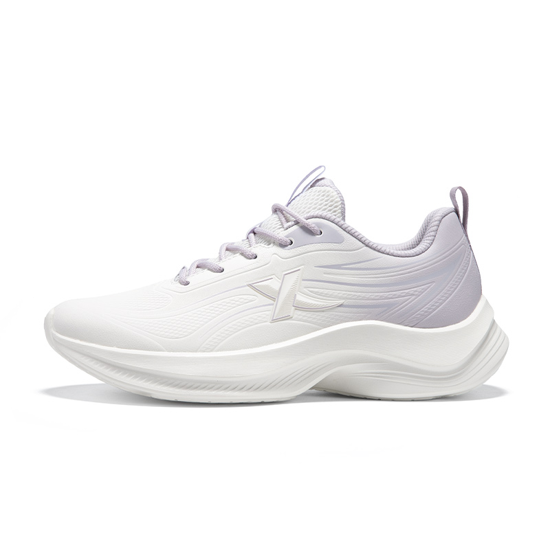 XTEP Cushioning, Wear Resistant Low top Casual Running Shoes Women’s Sail White Dusty Purple