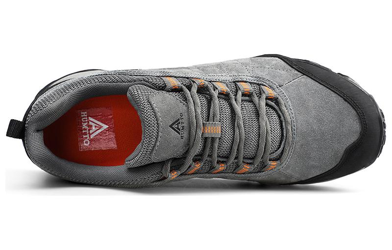 HUMTTO Cushioning Slip Resistant Abrasion Resistant Low top Outdoor Shoes Men’s Gray Black