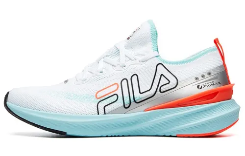 FILA Athletics Fabric Low top Casual Running Shoes Women's White Blue