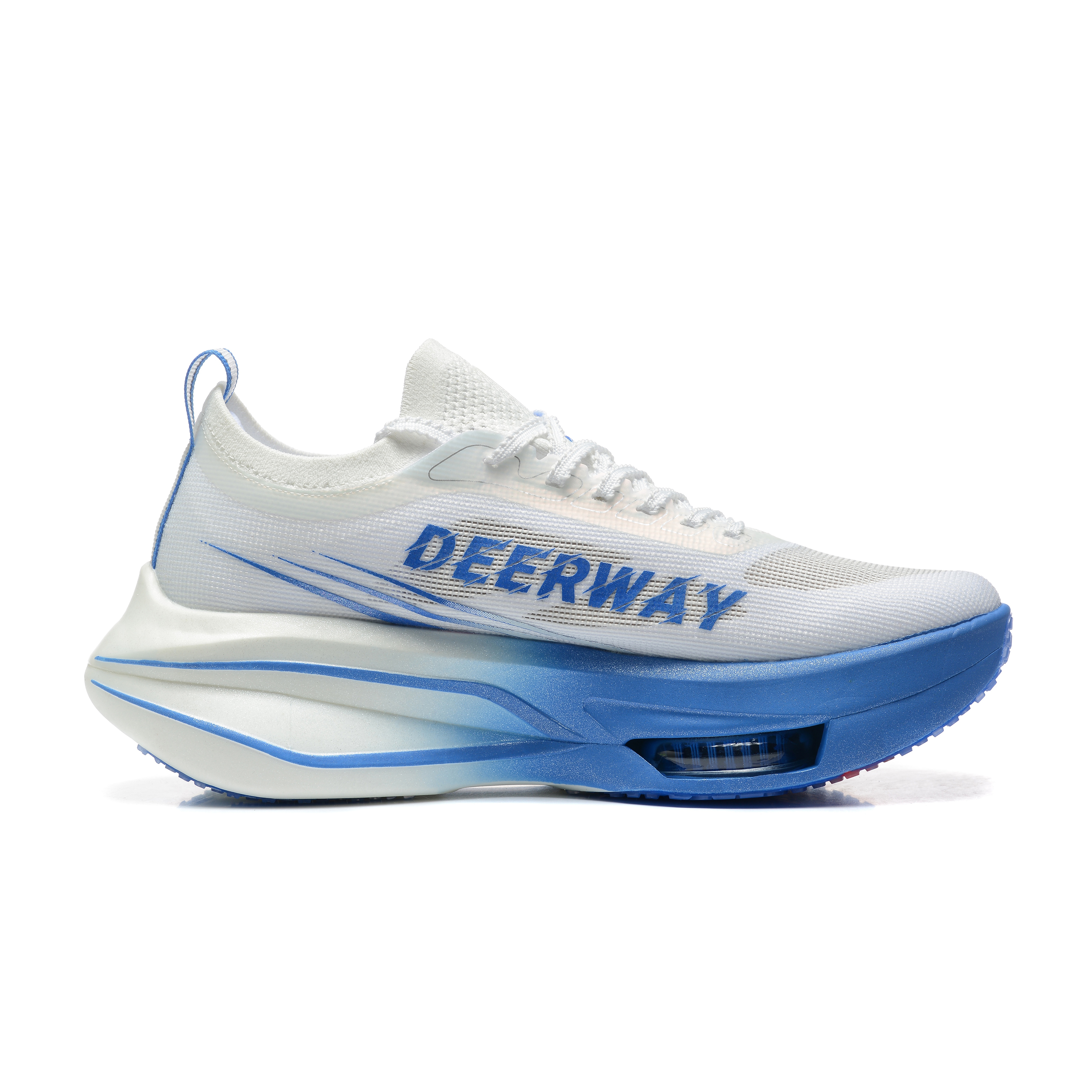 DEERWAY Running Shoes Unisex Red Blue Mismatched