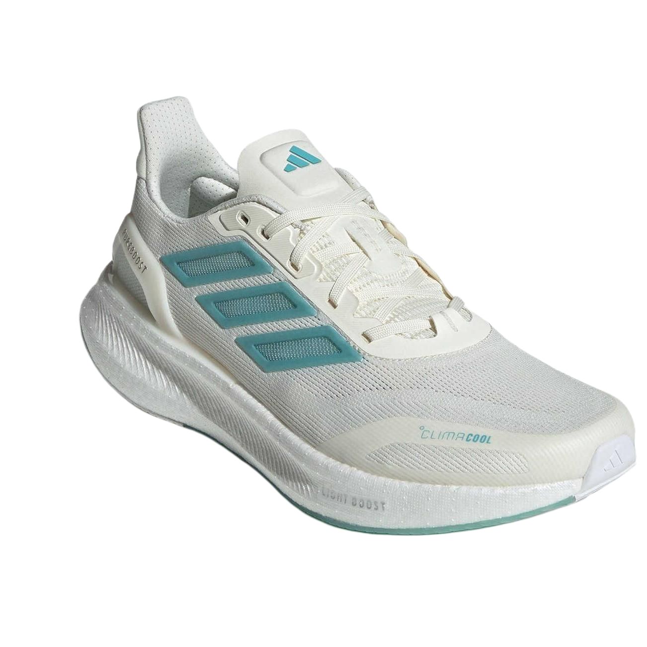 Adidas PUREBOOST 5 Fabric Low top Casual Physical Fitness Test & Exam Running Shoes Men’s White Green