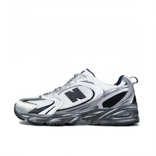 New Balance NB 530 Fabric Abrasion Resistant Abrasion Resistant Low top Casual Running Shoes Unisex White Gray