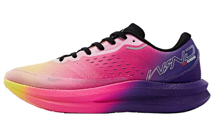 QIAODAN Strong Wind 1.0 Cushioning Slip Resistant Abrasion Resistant Low top Running Shoes Men’s Pink Purple