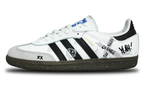 Adidas Originals SAMBA OG Smile Graffiti Gray Slip Resistant, Abrasion Resistant, Lightweight Low top Skateboard Shoes