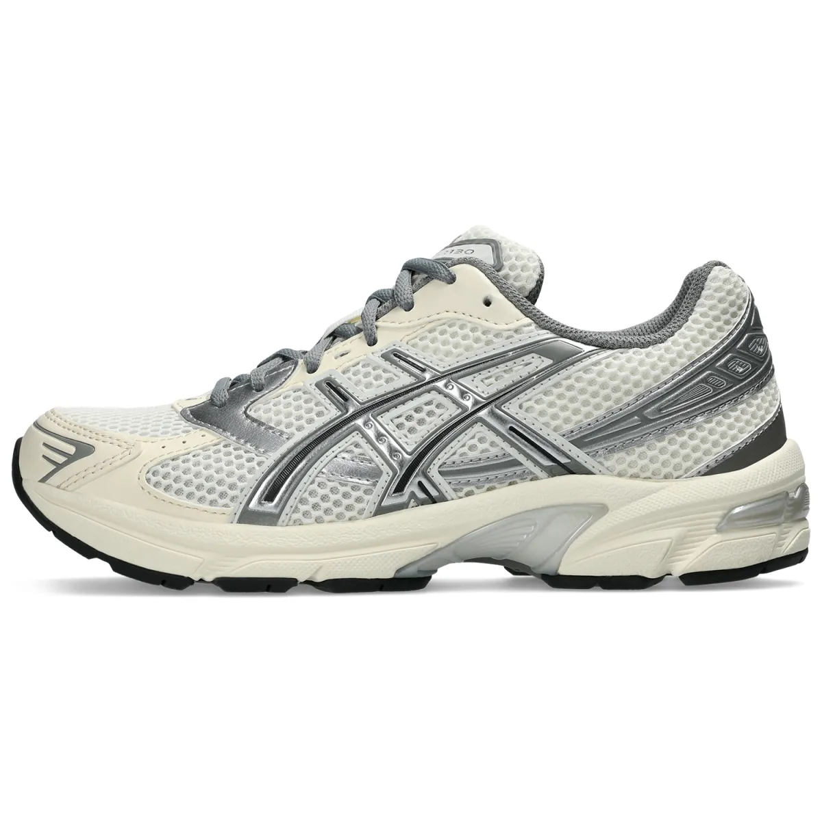 ASICS Gel 1130 Synthetic Leather, Textile Breathable Low top Casual City Commuting Running Shoes Women's White Silver