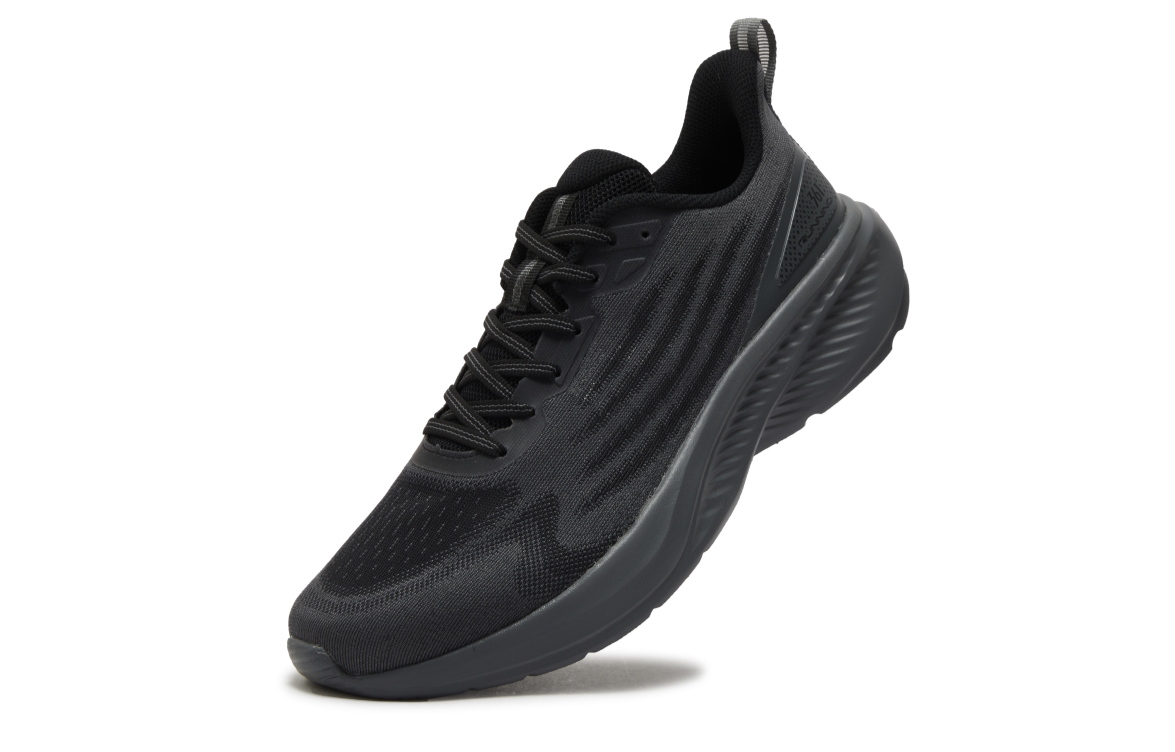 361° Cushioning Abrasion Resistant Breathable Low top Casual Sprint Running Shoes Men’s Smoky Obsidian Black