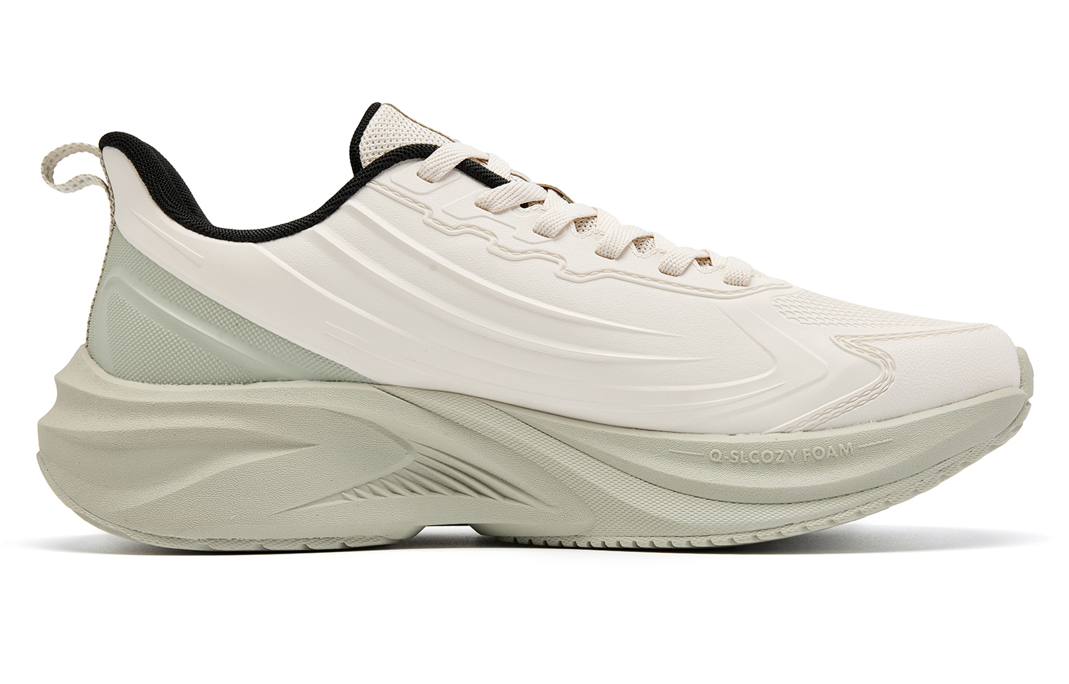 QIAODAN Rainwing 5.0 Running Shoes Men’s Low Top Antique Porcelain White, Black