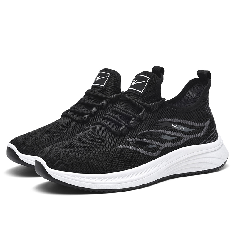 DOUBLE STAR 88 Cushioning Slip Resistant Abrasion Resistant Low top Casual Running Shoes Men’s Black White