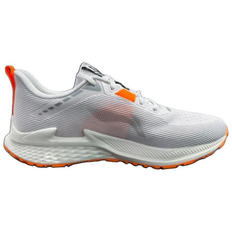 Li Ning Cushioning Slip Resistant Abrasion Resistant Low top Casual Running Shoes Women’s White Orange