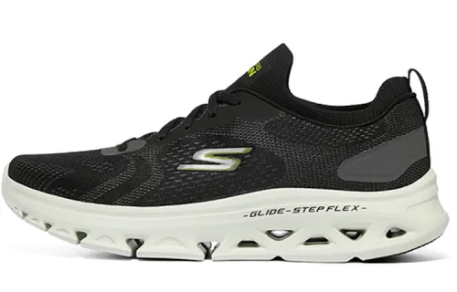 Skechers Comfortable Mesh, Textile Low top Running Shoes Men's Black Green