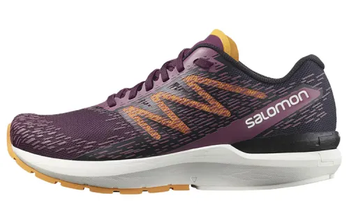 SALOMON Sonic 5 Running Shoes Women's Low Top Black/Grape Purple