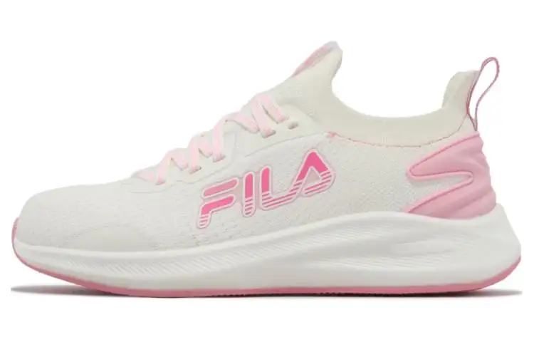 FILA Soft And Comfortable Cushioning, Wear Resistant Low top Running Shoes Women's White Pink