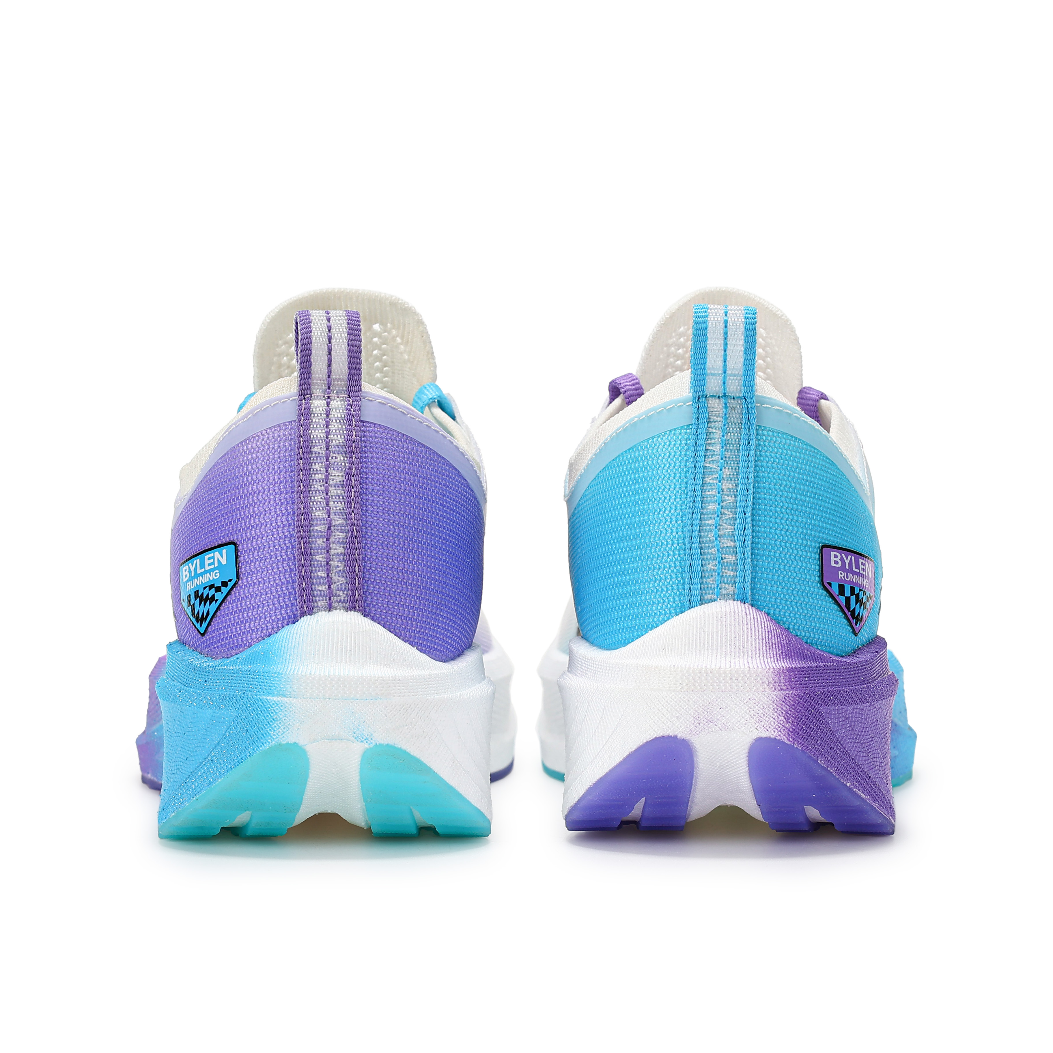 BYLEN Cushioning Abrasion Resistant Rebound Low top Running Shoes Unisex Purple Blue