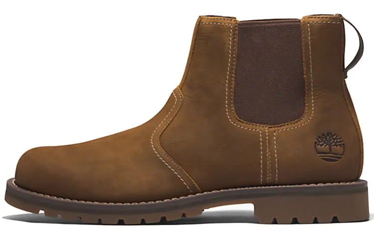 Timberland Larchmont Chelsea Abrasion Resistant Ankle Length Outdoor Boots Brown