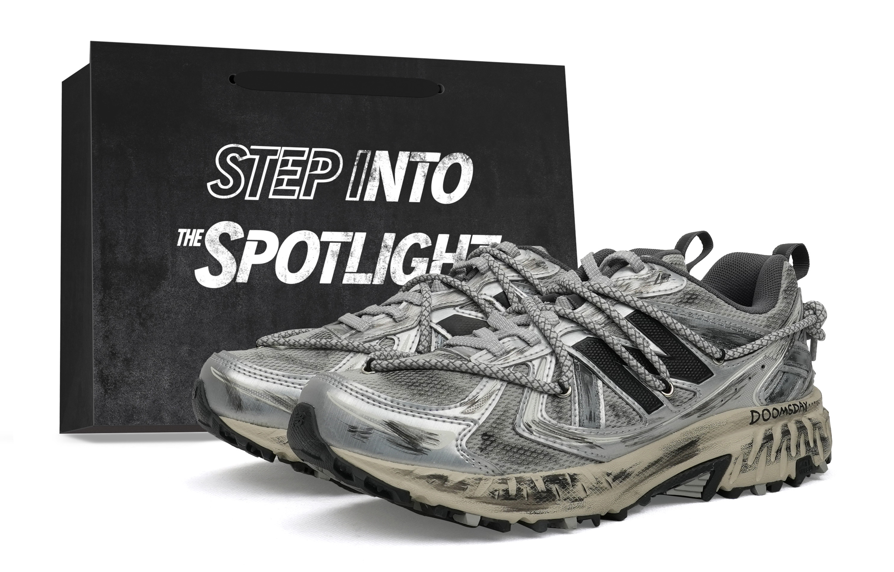 New Balance NB 410 Collection Slip Resistant Abrasion Resistant Low top Running Shoes Unisex Silver