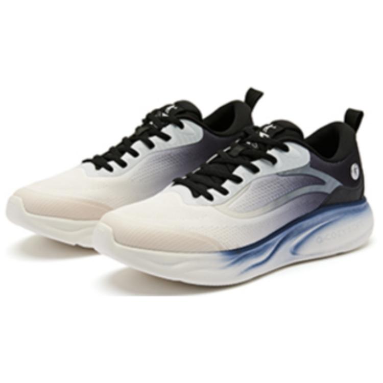 QIAODAN Abrasion Resistant Breathable Abrasion Resistant Breathable Low top Running Shoes Men’s Black White
