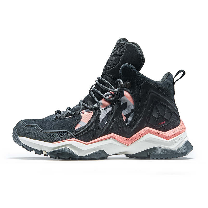 RAX Waterproof, Slip Resistant, Lightweight High top Outdoor Shoes Women’s Black Pink