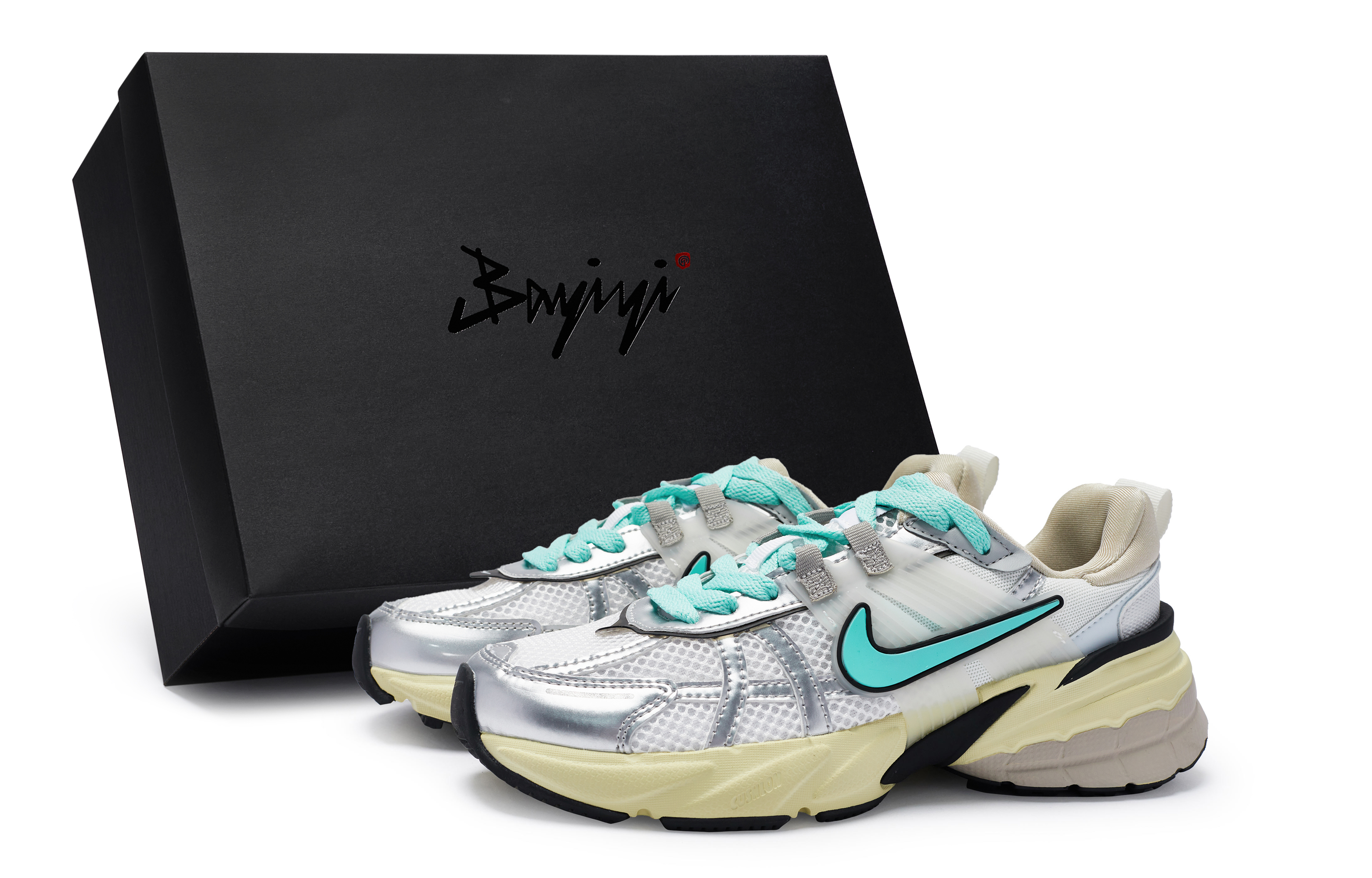 Nike V2K Run Slip Resistant And Breathable Low top Running Shoes Women’s White Blue