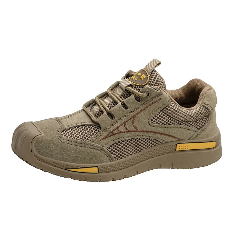 K KANGXUANAN Slip Resistant Cushioning Low top Outdoor Shoes Unisex Khaki