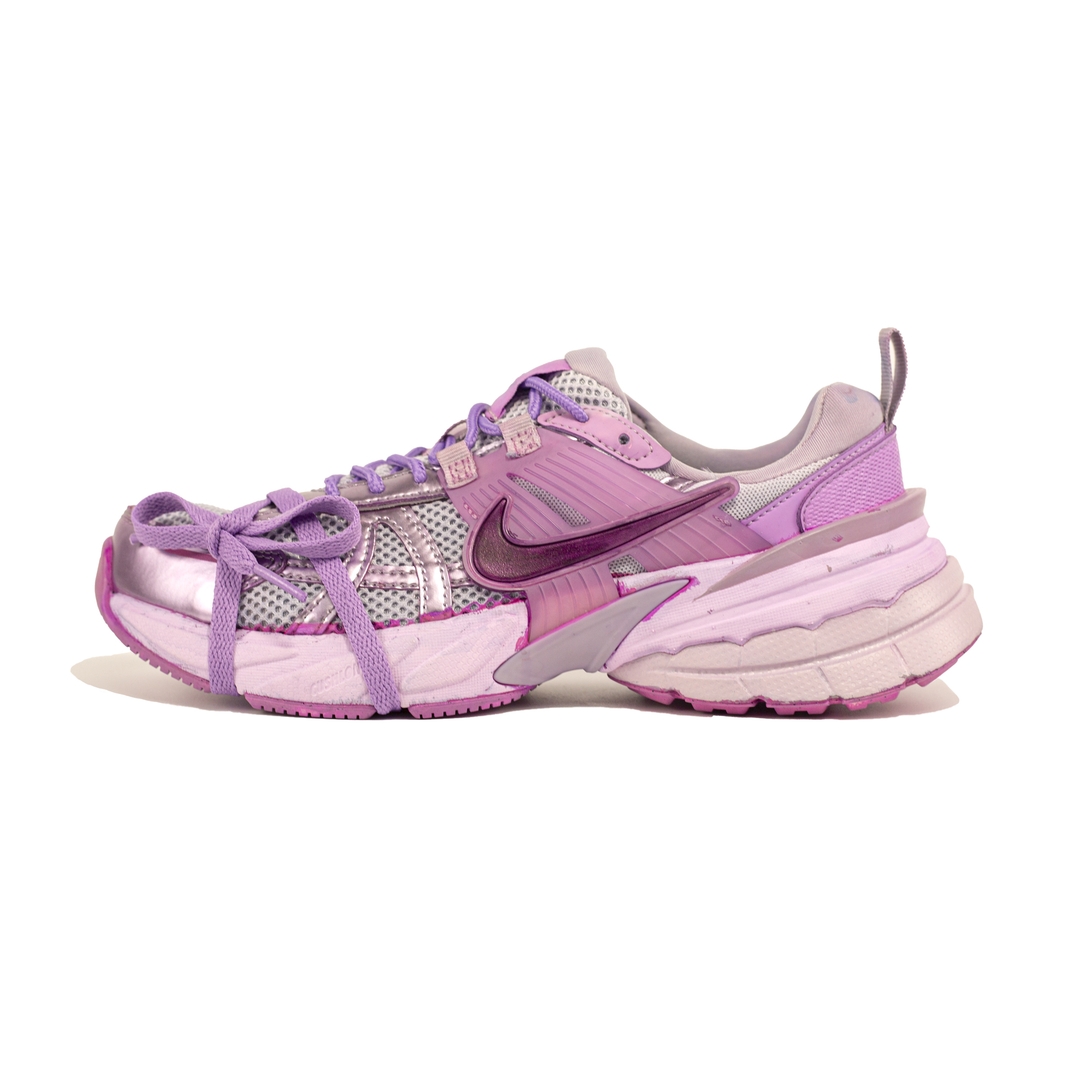 Nike V2K Run Slip Resistant Abrasion Resistant Low top Running Shoes Women’s Purple