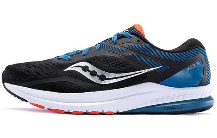 Saucony Jazz 22 Mesh Slip Resistant Lightweight Cushioning Low top Running Shoes Men's Blue Black