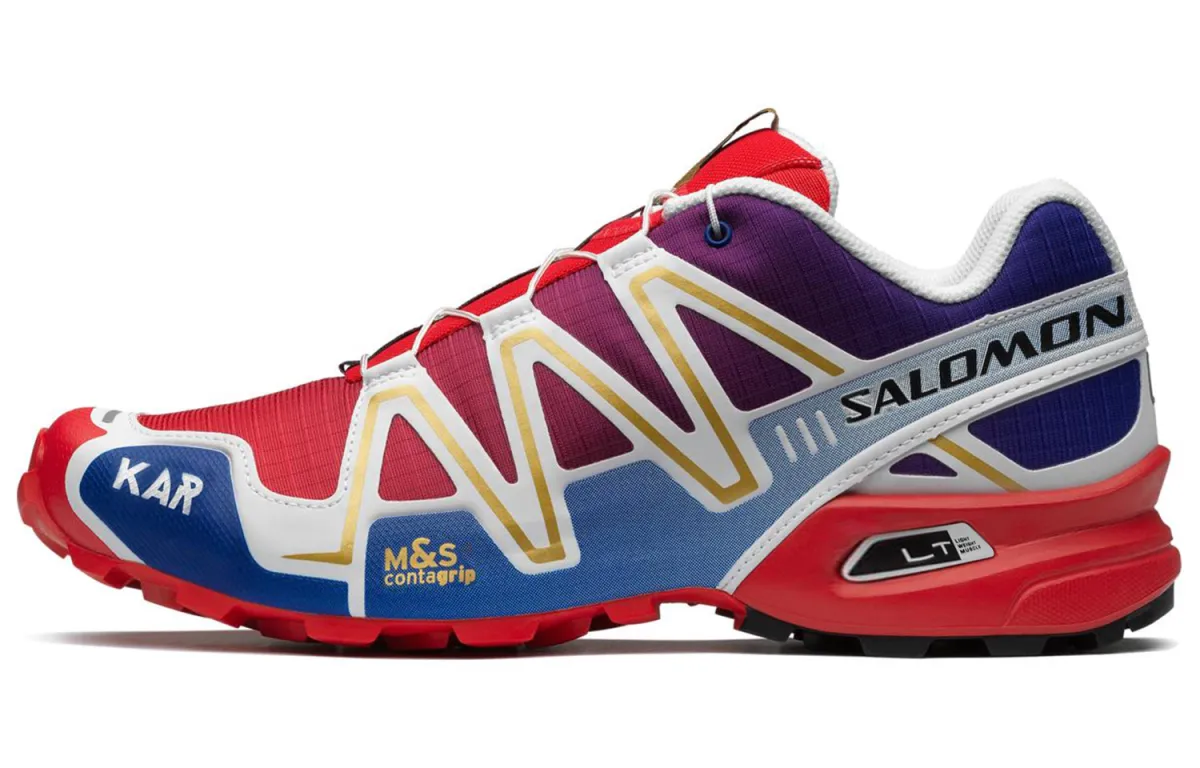 SALOMON x KAR L'Art De L'Automobile Speedcross 3 Low top Outdoor Shoes Unisex Red Blue