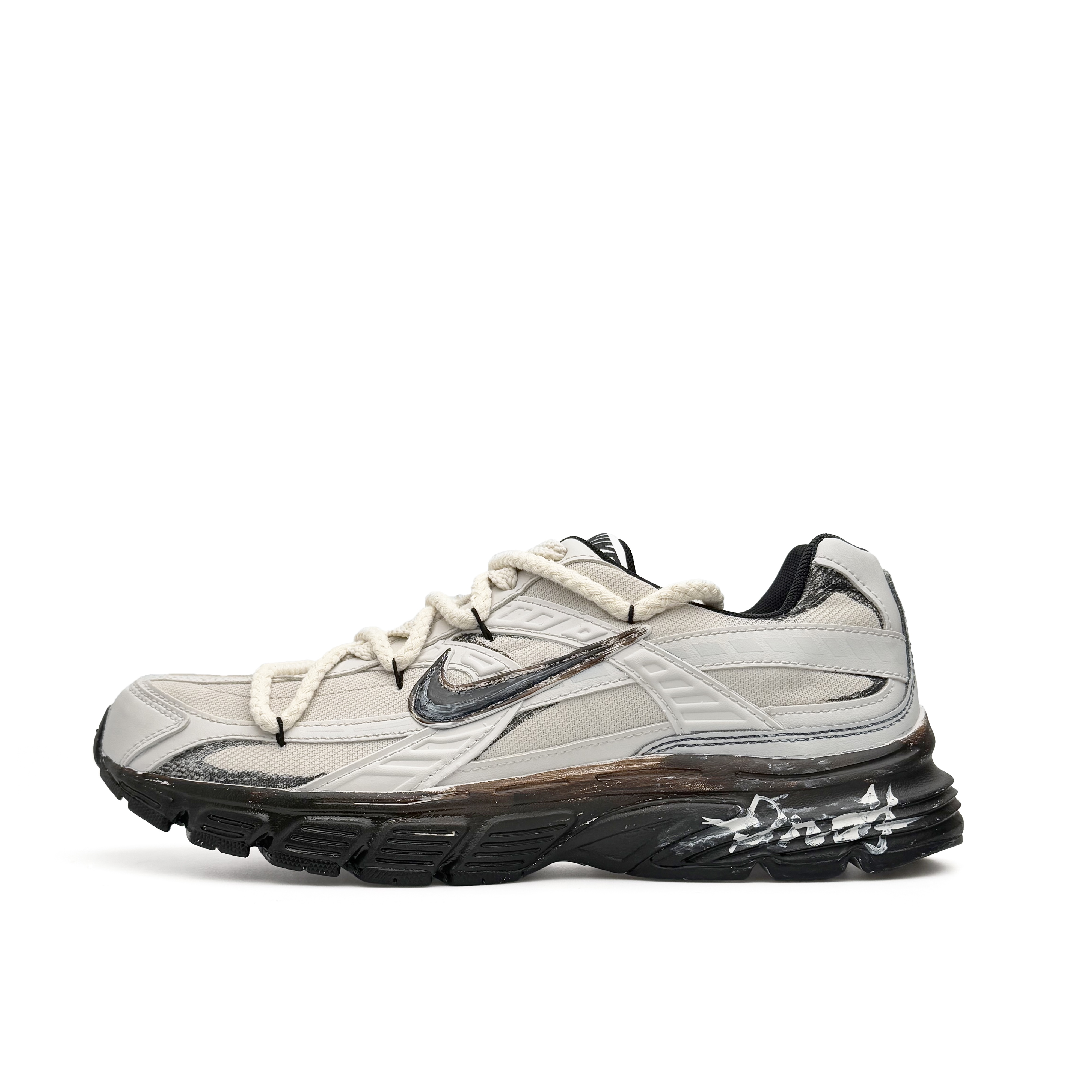 Nike Initiator Abrasion Resistant Lightweight Low top Running Shoes Unisex Black Beige Brown