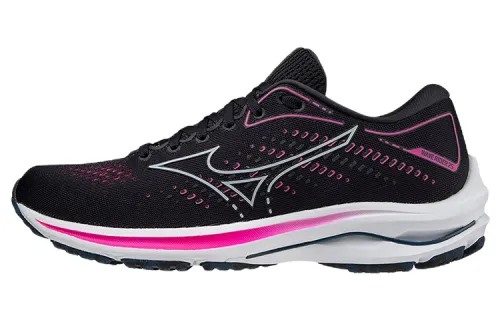 Mizuno Wave Rider 27 Running Shoes Women's Low Top Black/Pink