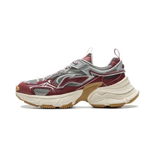 Li Ning Xingji Chunky Sneakers Men's Low Top Red Gray