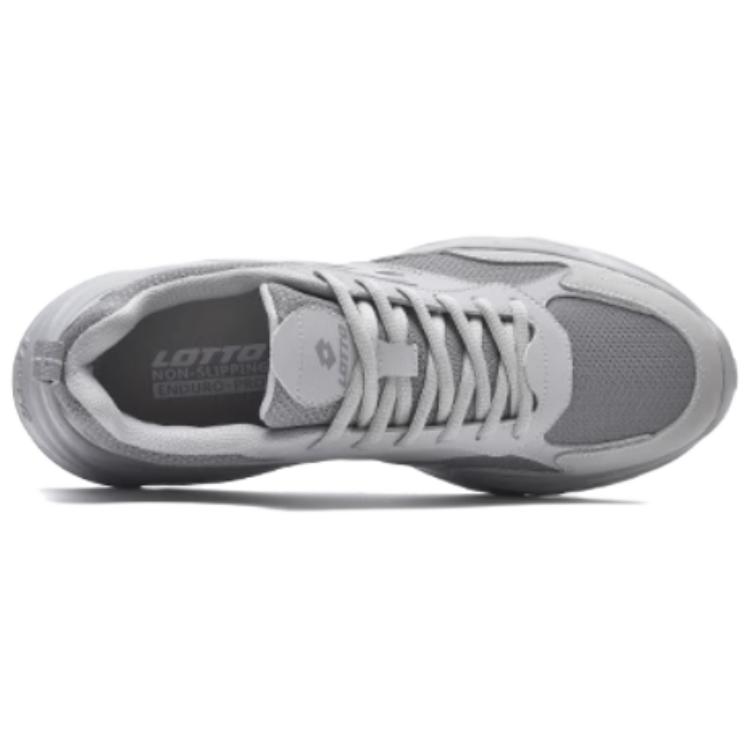 LOTTO Slip Resistant Abrasion Resistant Slip Resistant Abrasion Resistant Low top Running Shoes Unisex Gray