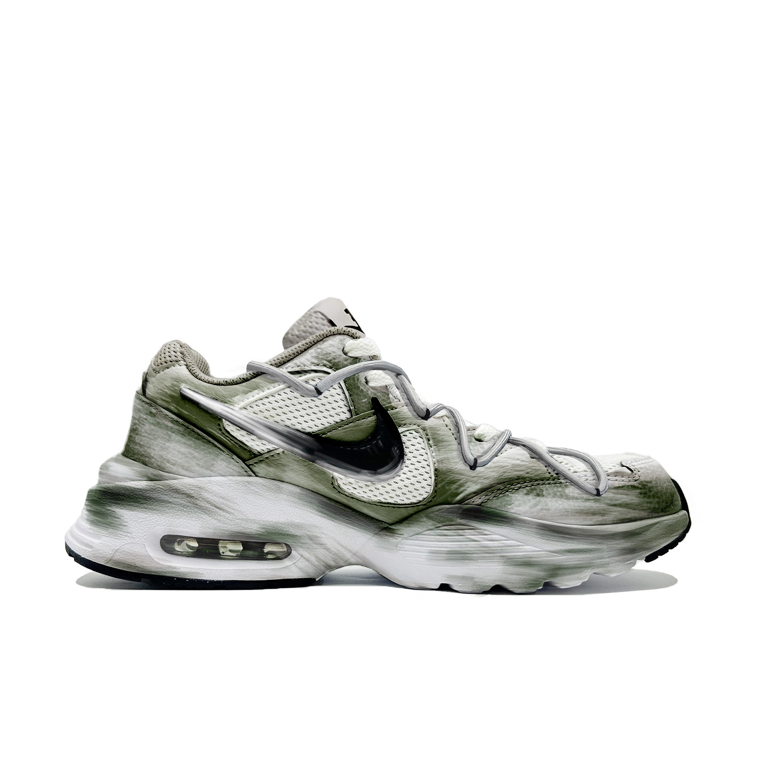 Nike Air Max Fusion Cushioning, Wear Resistant Low top Running Shoes Men’s Green