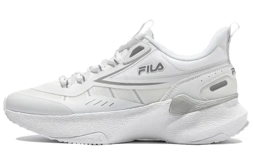 FILA Neuron 5 Textile, Synthetic Leather Low top Running Shoes Unisex White Gray Korean Style