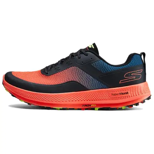 Skechers GO RUN Low top Casual Running Shoes Men's Black Orange Red