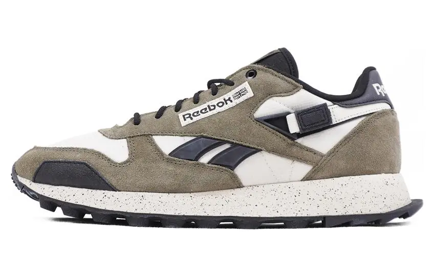 Reebok Classic Leather Abrasion Resistant Abrasion Resistant Low top Running Shoes Unisex Brown Gray