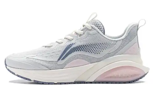 Li Ning Starry Cloud Comfortable Slip Resistant Abrasion Resistant Low top Running Shoes Women's Gray Blue