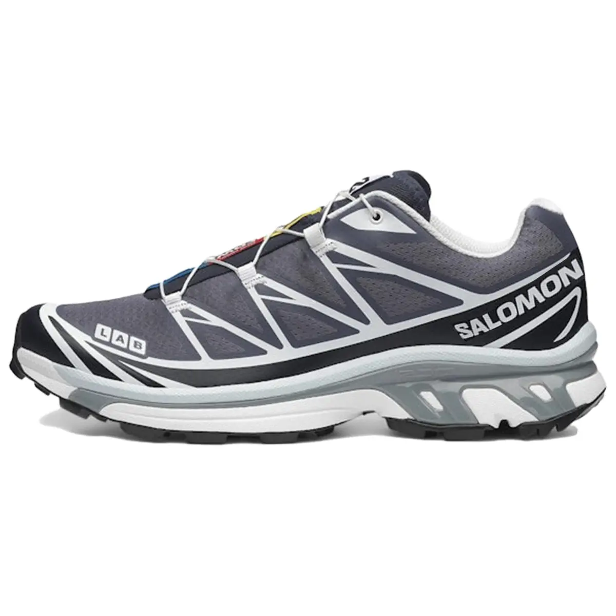 SALOMON XT 6 Fabric Breathable Running Shoes Unisex Black Gray Blue