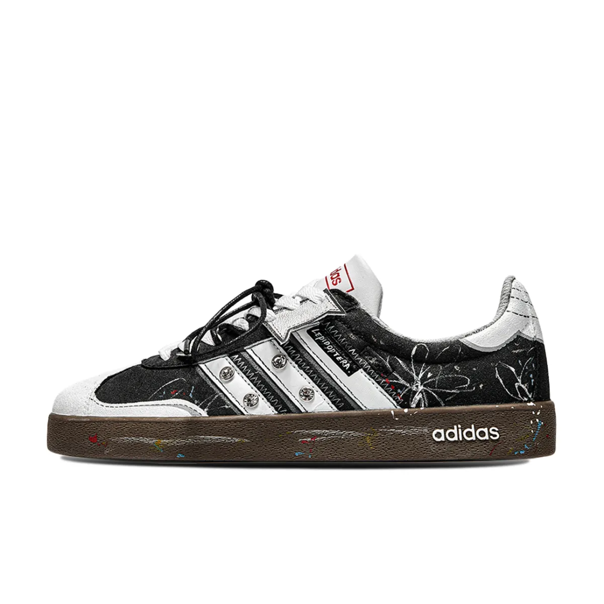 Adidas VL COURT 2.0 IC77 Street Graffiti Abrasion Resistant Abrasion Resistant Low top Skateboard Shoes Unisex