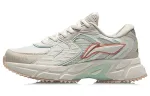 Li Ning Cushioning Slip Resistant Abrasion Resistant Low top Running Shoes Women's Mist White