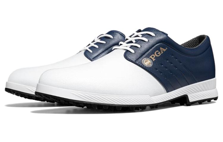 PGA Abrasion Resistant Slip Resistant Low top Golf Shoes Men’s White Navy Blue