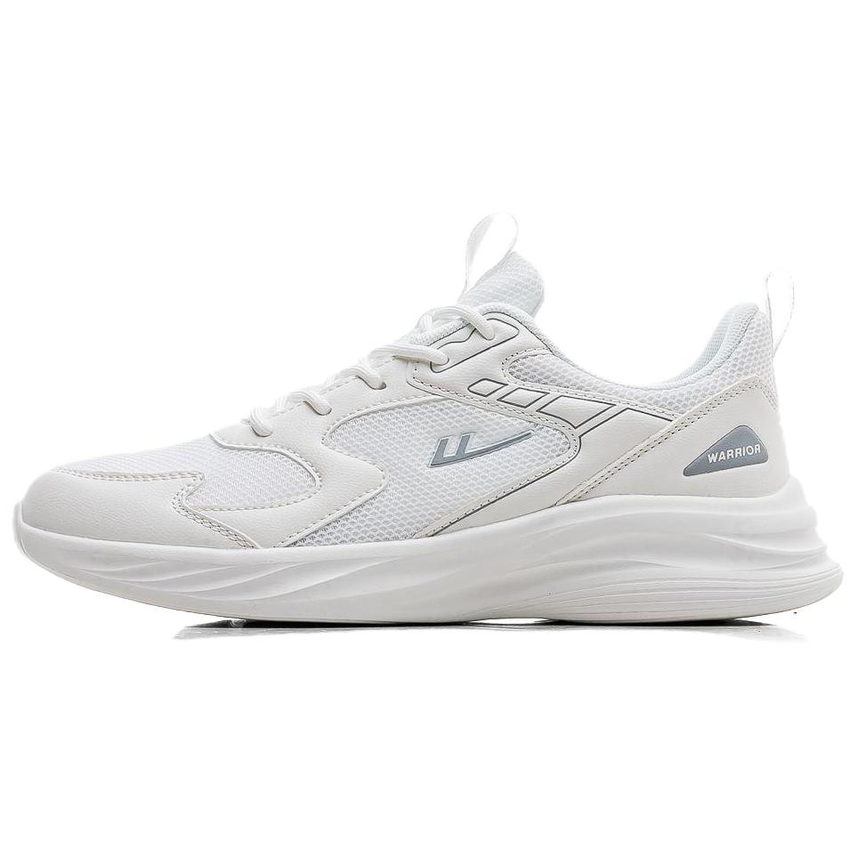 Warrior Slip Resistant, Abrasion Resistant, Height Increasing Low top Casual Running Shoes Unisex White