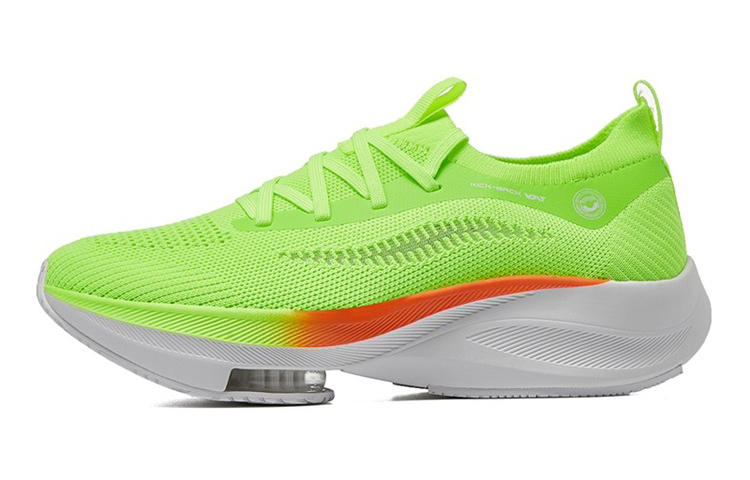 VOIT Nitrogen Brushed Air Cushion Light Alpha Super Critical Ultra-Light Thick Sole Increased Year of the Horse CNY New Year Model Shock Absorption and Rebound Low-top Physical Test and Physical Test Racing Training Long-distance Marathon Running Shoes Same Style for Men and Women Fluorescent Green