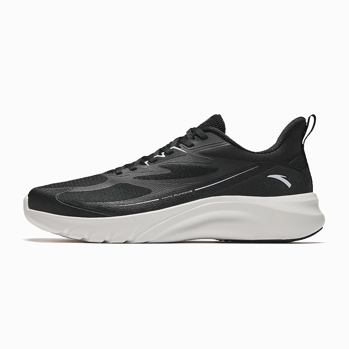 Anta Classic And Versatile Cushioning Breathable Low top Casual Running Shoes Men’s Black Gray