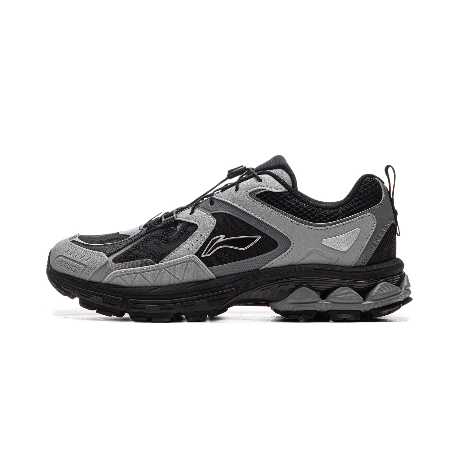 Li Ning Fuyao 2.0 Trail V2 Slip Resistant Abrasion Resistant Low top Running Shoes Men’s Black Gray