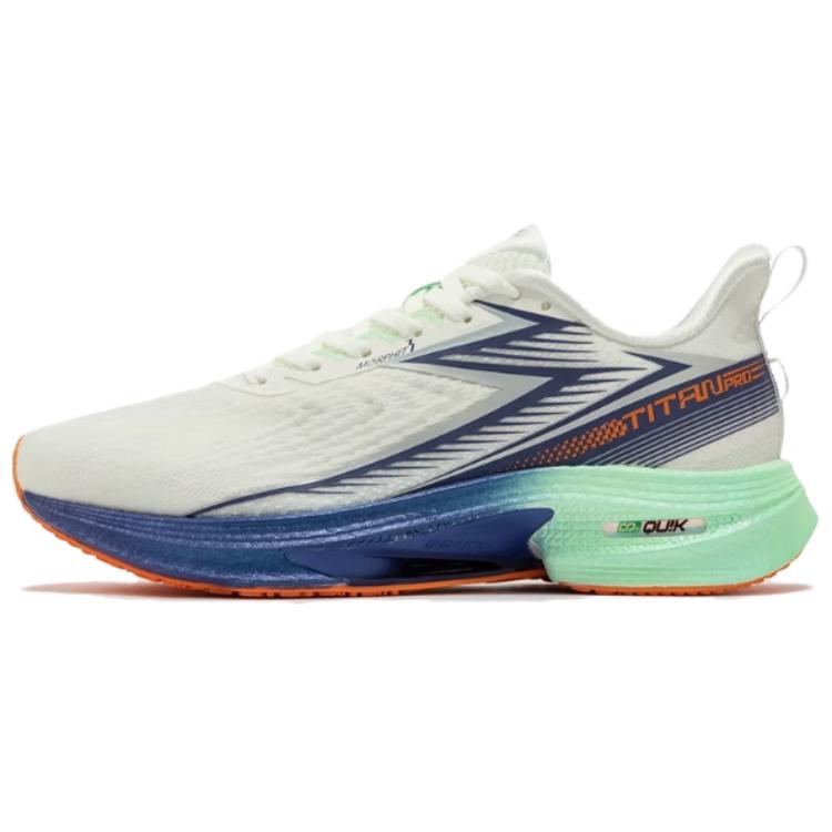 361° Cushioning Abrasion Resistant Breathable Low top Casual Running Shoes Men’s White Blue Green