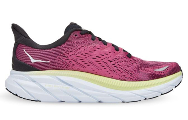 HOKA ONE ONE Clifton 8 Ibis Rose Pink Green Women’s