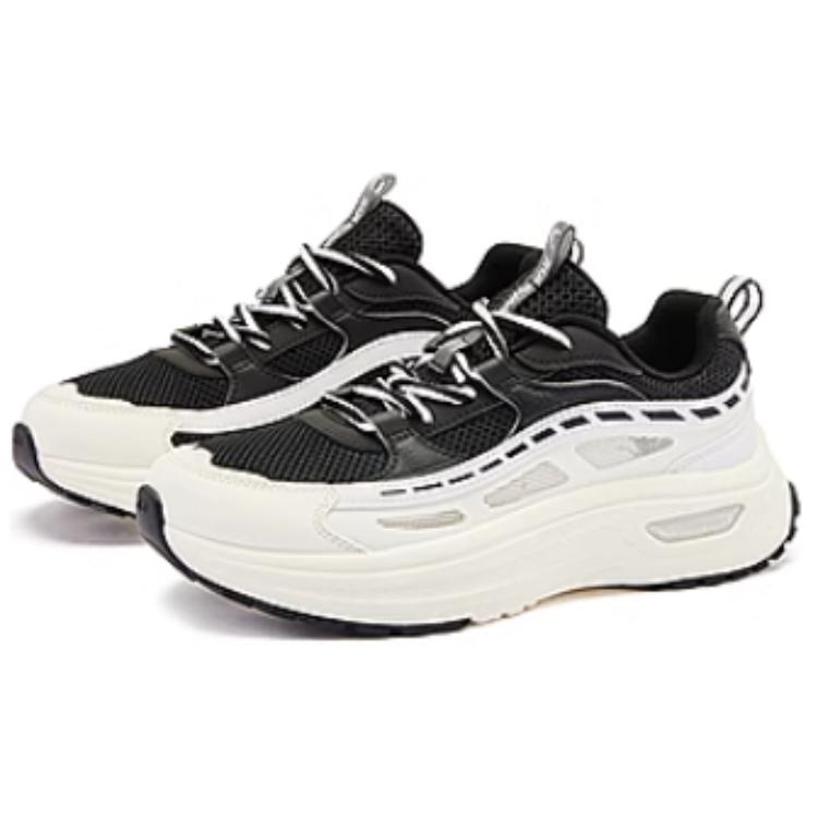 QIAODAN Cushioning Slip Resistant Low top Running Shoes Women’s White Black