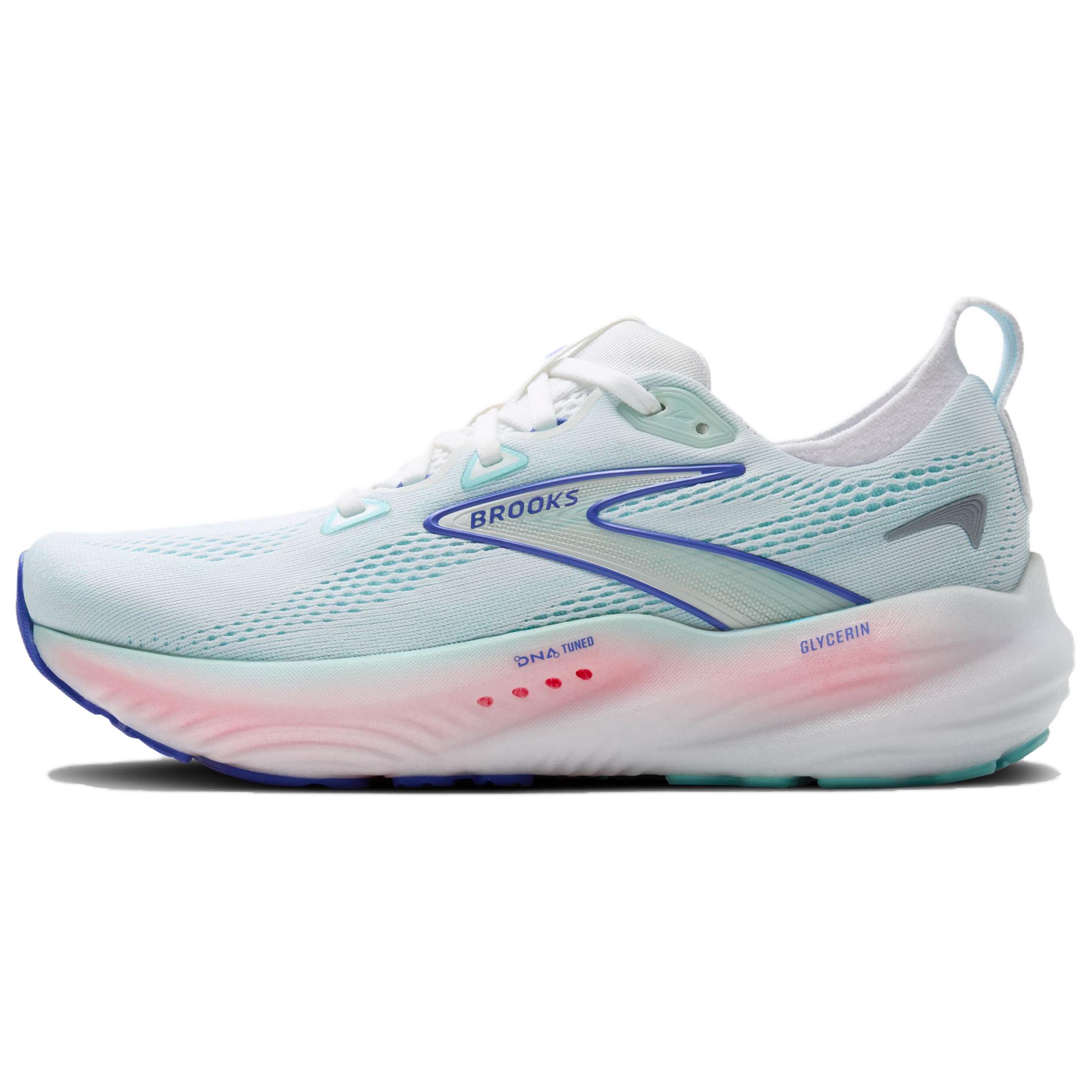 Brooks Brooks Glycerin 22 glycerin 22 comfortable and versatile low-top casual marathon long-distance running shoes women's white blue